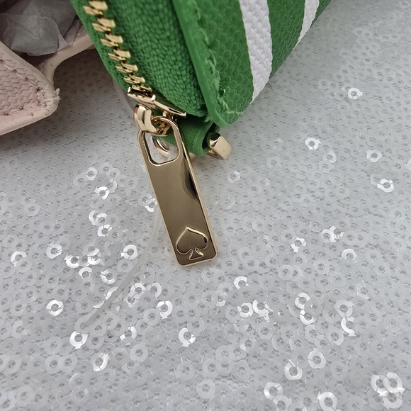 Kate Spade x Target Limited Edition Stripe Mini Crossbody Bag Green & White - Picture 10 of 13